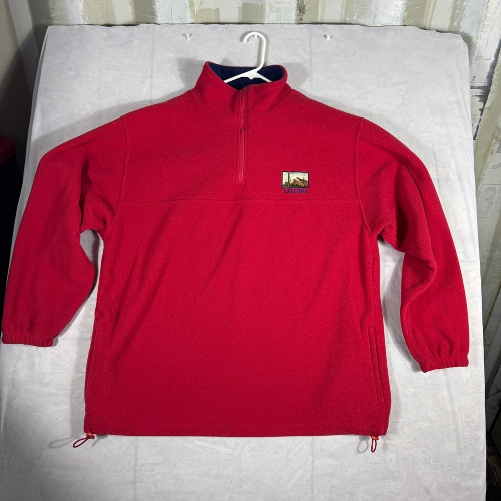 Profile Varsity Men's Arizona Wildcats Pullover Sweatshirt Fleece Red 1/4 Zip XL